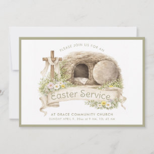Cross Easter Service Invitation