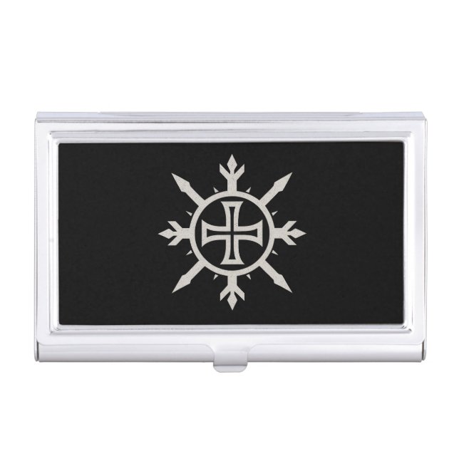 "Cross Emblem" Drawstring Backpack Business Card Case (Front)