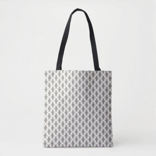 Cross Facade Pattern in Grey and Gold Tones Tote Bag