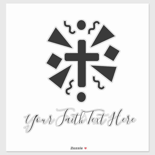 Cross Faith Text Car Sticker (Sheet)