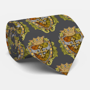 Cross Family Crest  Neck Tie