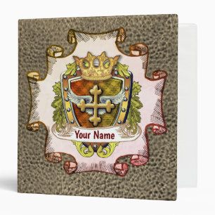 Cross Family Crest  Surname  3 Ring Binder
