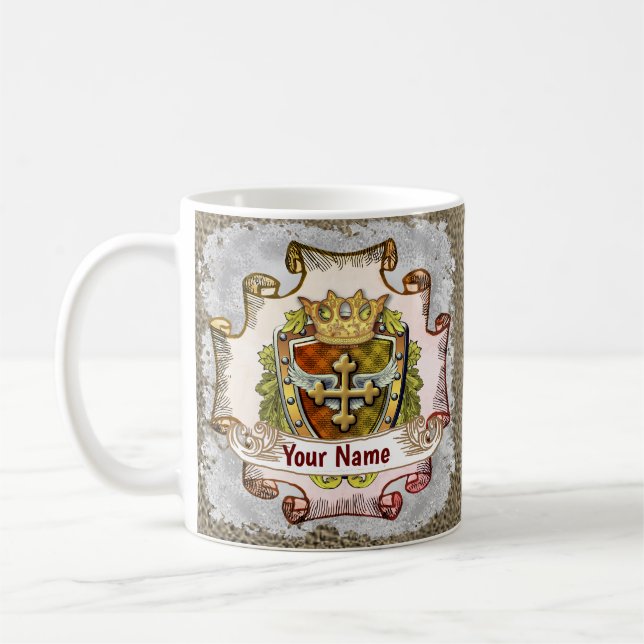 Cross Family Crest  Surname  Coffee Mug (Left)