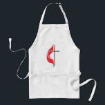 Cross & Flame Apron<br><div class="desc">This apron features the logo of the United Methodist Church. Perfect for church dinners!</div>
