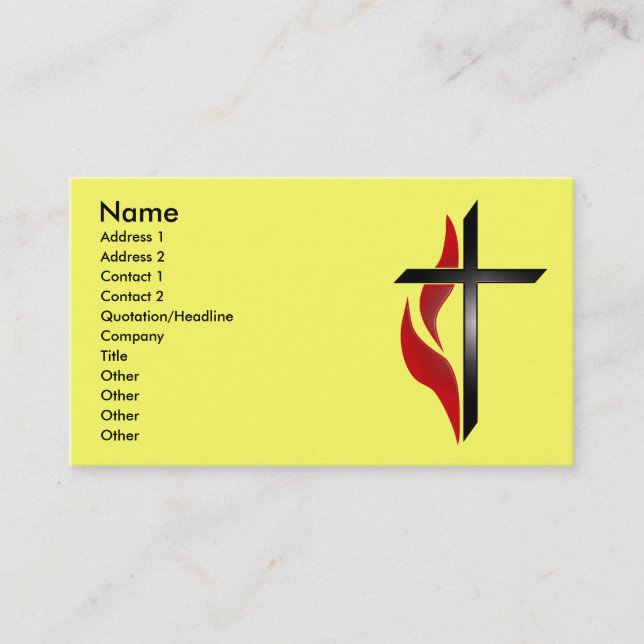 CROSS & FLAME BUSINESS CARDS (Front)