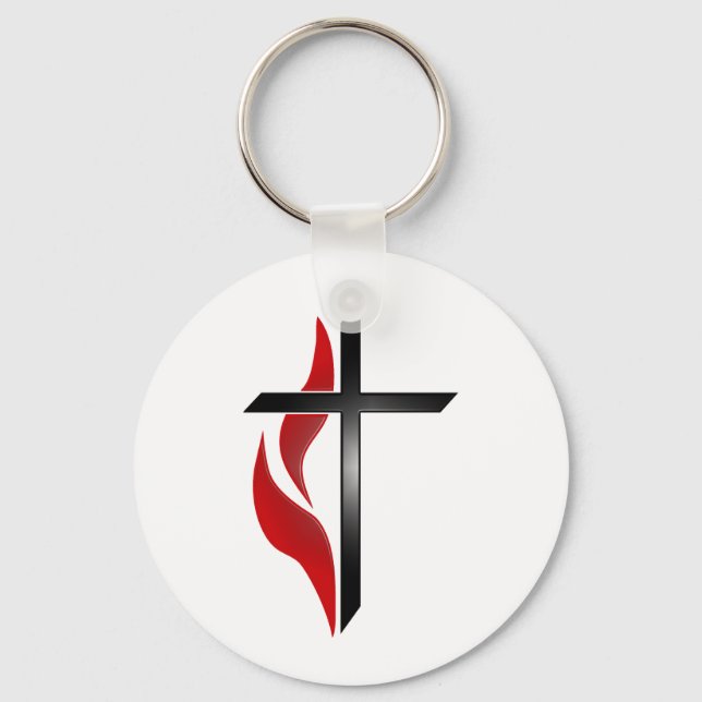 CROSS & FLAME KEYCHAIN (Front)