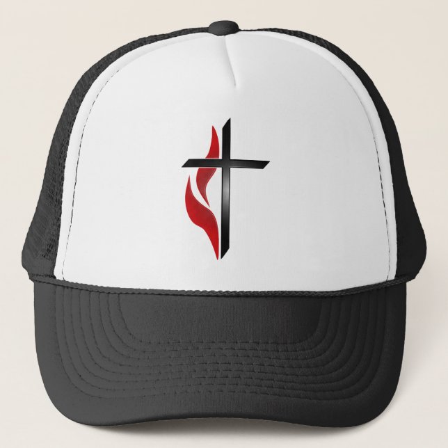CROSS & FLAME TRUCKER HAT (Front)
