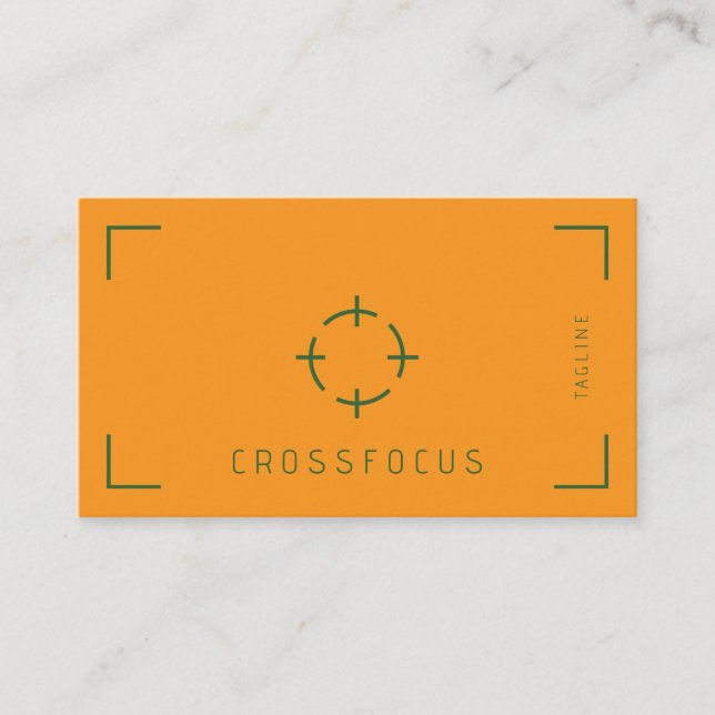 Cross Focus logo business card template (Front)