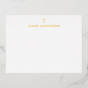 Cross Foil Note Card
