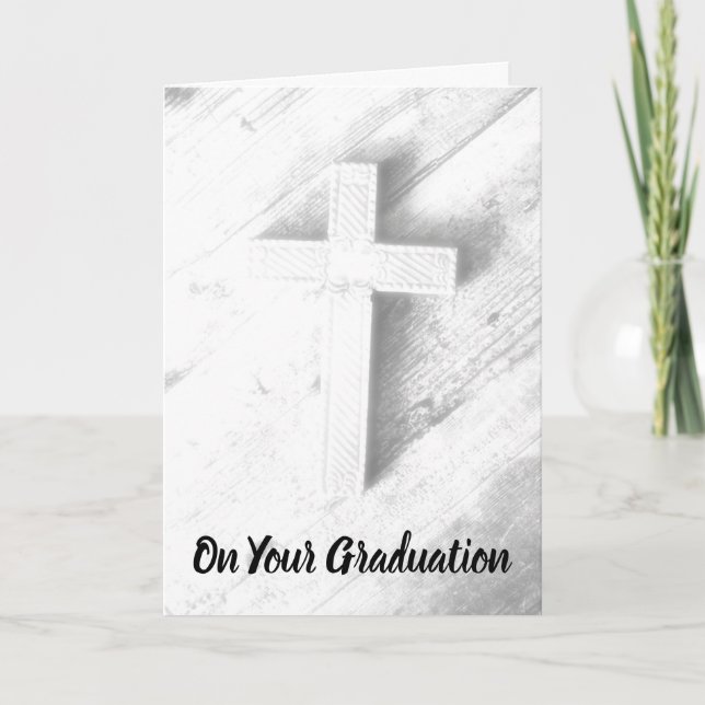Cross Graduation Scripture Card (Front)