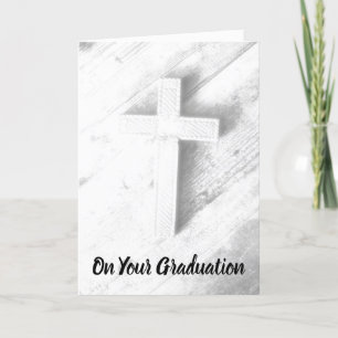 Cross Graduation Scripture Card