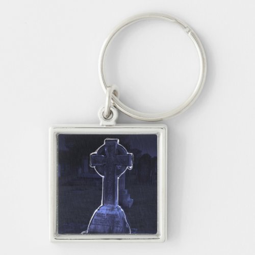 Cross Gravestone Key Chain