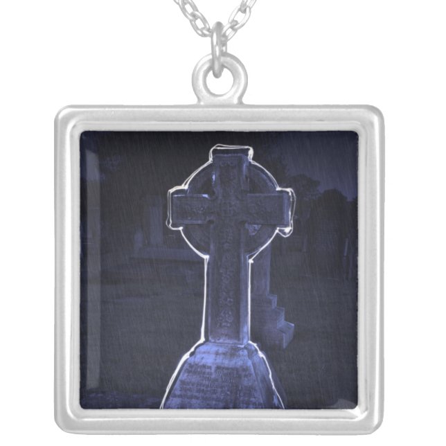Cross Gravestone Necklace (Front)