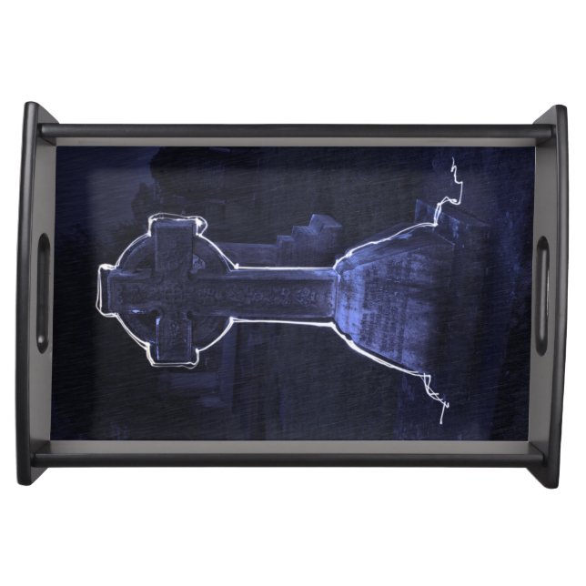 Cross Gravestone Serving Tray (Front)