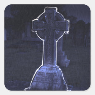 Cross Gravestone Stickers