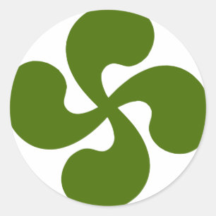 Cross Green Basque Classic Round Sticker
