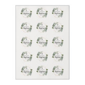 Cross Greenery Gold Baptism Edible Frosting Rounds (Sheet)