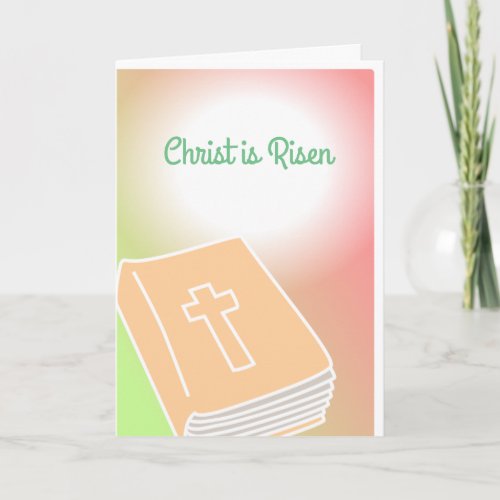 Cross Greeting Card Bible Christ is Risen