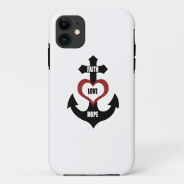 Cross Heart Anchor iPhone5 iPhone 11 Case