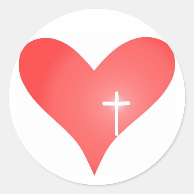 Cross/Heart Sticker (Front)