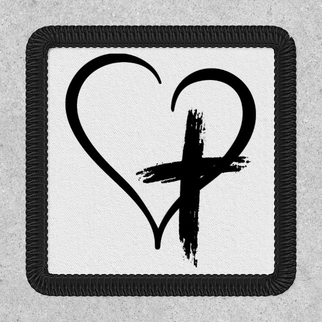 Cross Heart Symbol Patch (Front)