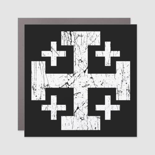 cross holy land grunge religion symbol Jerusalem P Car Magnet