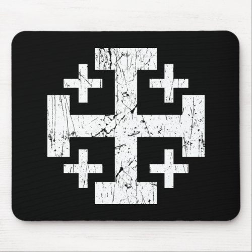 cross holy land grunge religion symbol Jerusalem P Mouse Pad
