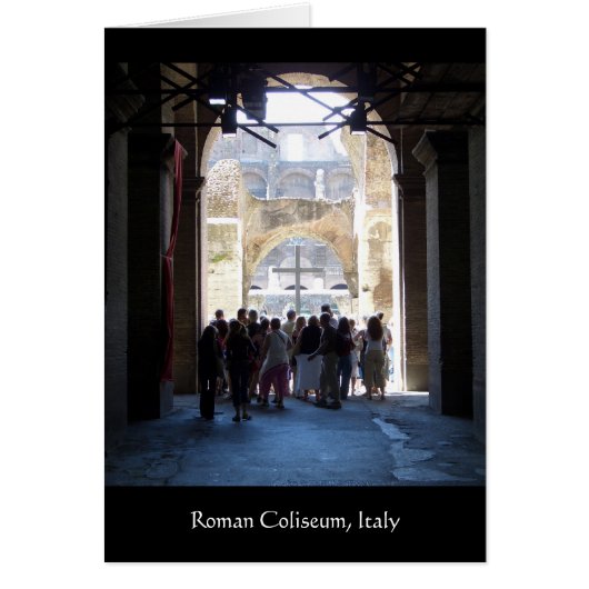 Cross in Roman Coliseum, Italy Cards (Front)