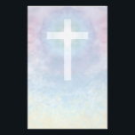 Cross in Sky stationery<br><div class="desc">The cross faded into the background so you can customize your stationery.</div>