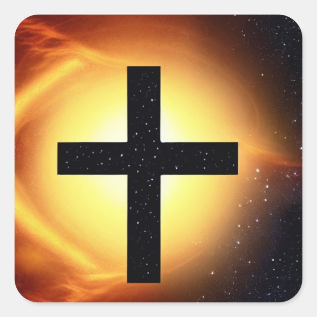 Cross in Space Sticker (Front)
