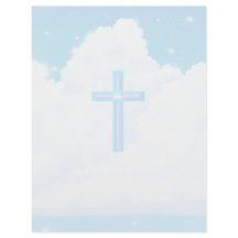 Cross in the Clouds - 8.5" x 11" Stationery Sheet