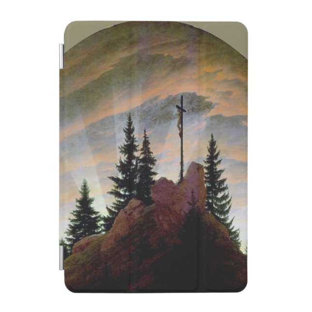 Cross in the Mountains, Friedrich iPad Mini Cover (Front)