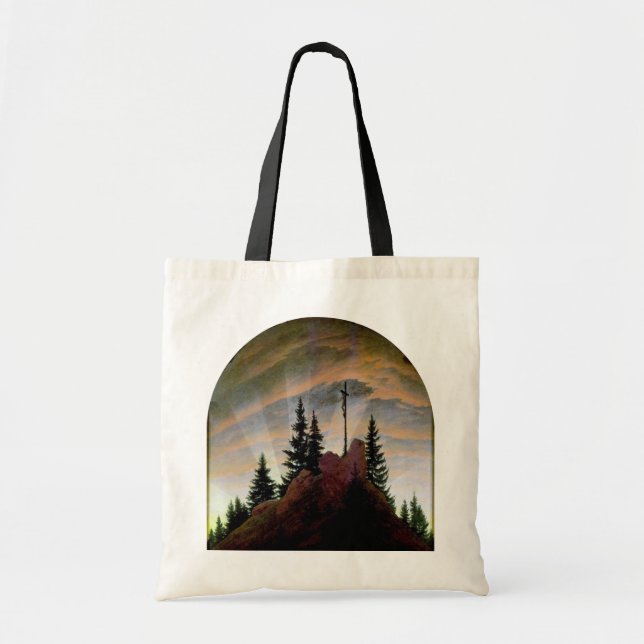 Cross in the Mountains, Friedrich Tote Bag (Front)