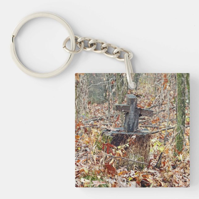 Cross in the Woods Keychain (Front)