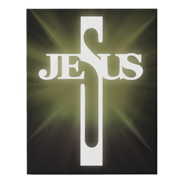 Cross Jesus  Faux Canvas Print (Front)