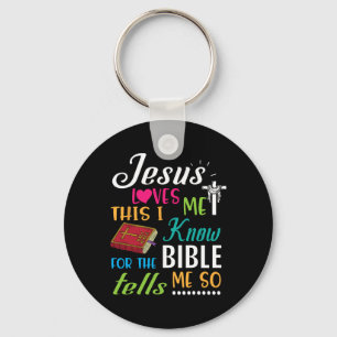 Cross Jesus Loves Me This I Know For The Bible Tel Keychain