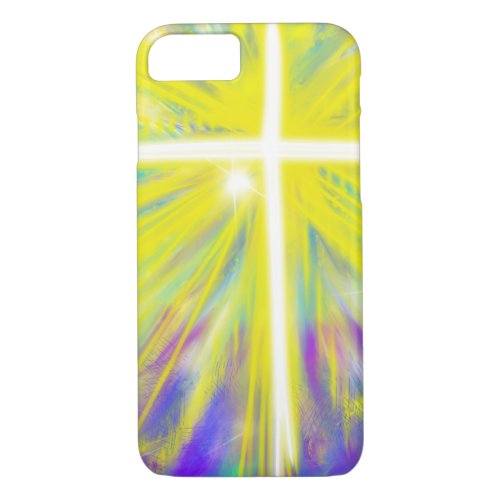 Cross Jesus Risen Christian Colorful Modern Art iPhone 87 Case