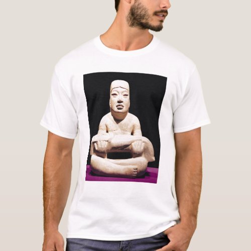 Cross_legged figure holding a baby Olmec T_Shirt