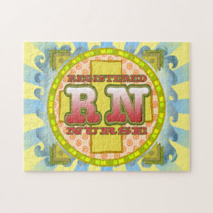 Cross Letters RN Nurse Jigsaw Puzzle