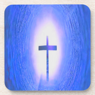 Cross Light Tunnel Christian Love Jesus Beverage Coaster