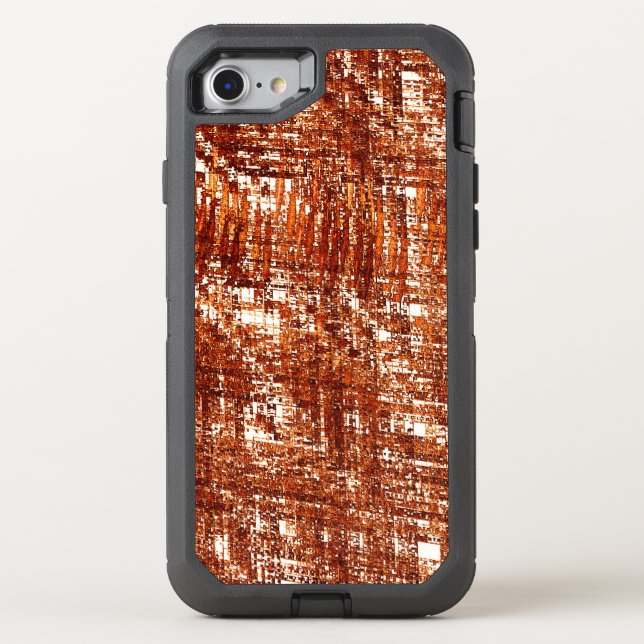Cross lines and rusty square notch otterbox iPhone case (Back)