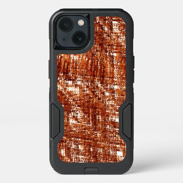 Cross lines and rusty square notch otterbox iPhone case (Back)