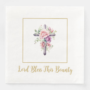 Cross Lord Bless Paper Napkins