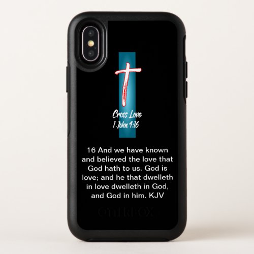 Cross Love 1 John 416 KJV OtterBox iPhone Case