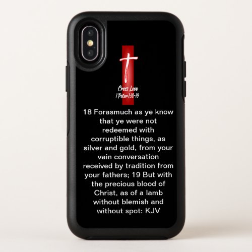 Cross Love 1 Peter 1 18_19 OtterBox iPhone Case