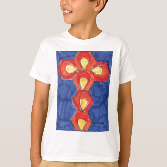 Cross Motif Children's Basic Long Sleeve T-Shirt (Front)