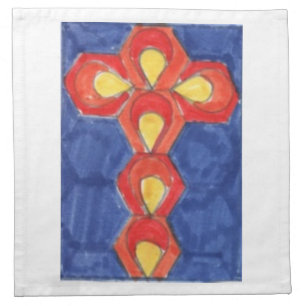 Cross Motif Cloth Napkins