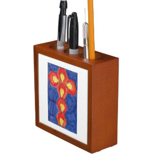 Cross Motif Desk Organizer