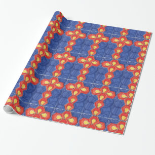 Cross Motif Glossy Wrapping Paper