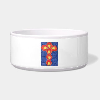 Cross Motif Large Pet Bowl